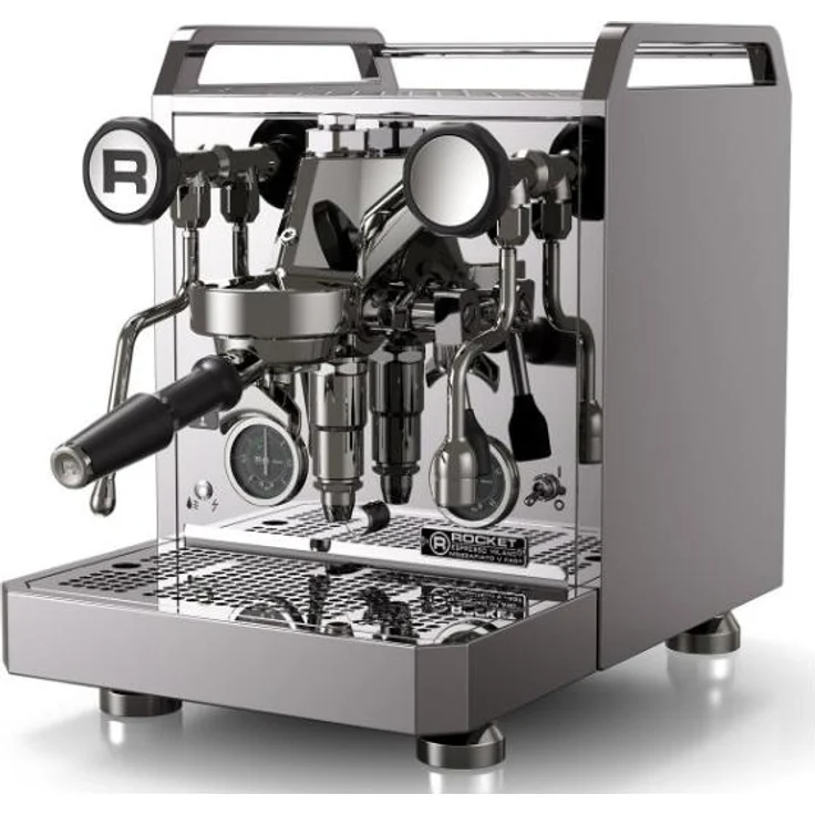 Rocket Mozzafiato V Fast, Espressomaschine mit OLED-Display, Kupferkessel und schneller Aufheizzeit, Inox