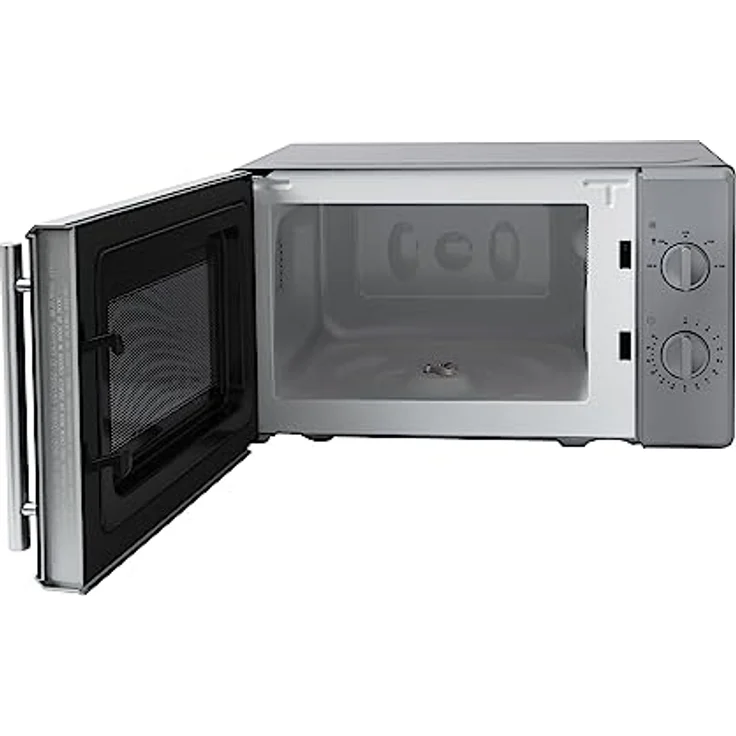 Inventum MN205SZ, Solo-Mikrowelle mit 20 l Volumen, 700 W, Drehregler, Silber – Bild 5