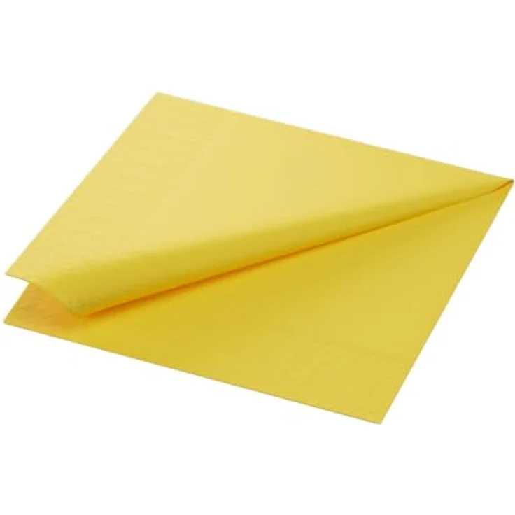 Duni 250 Zelltuch Servietten Gelb 33cm x 33cm – Bild 2