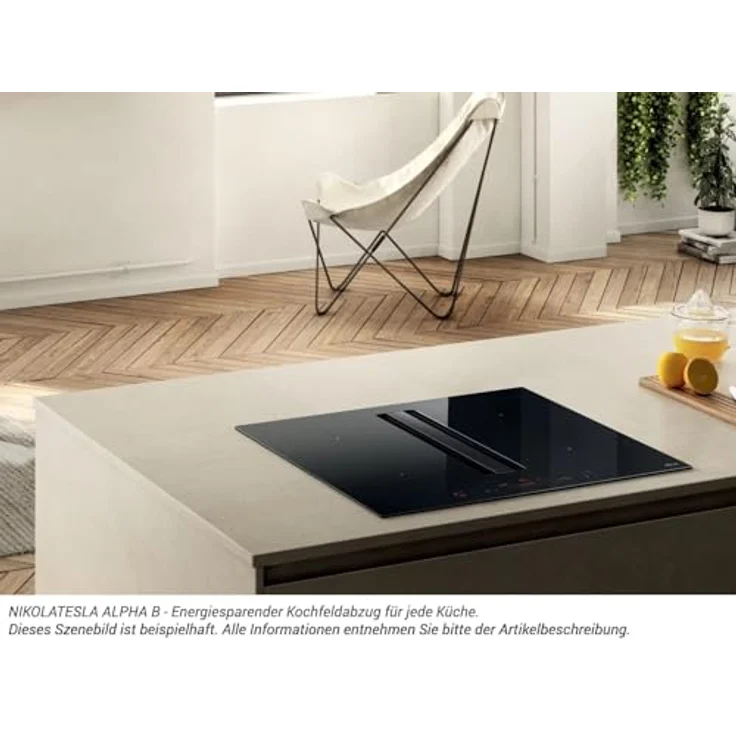 Elica PRF0193270 Induktionskochfeld mit Dunstabzug, schwarzes Glas, Timer, TouchControl-Bedienung, 4 Kochzonen – Bild 3