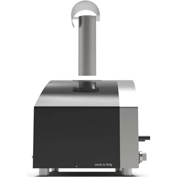 Alfa Forni Gas Pizzaofen FUTURO 2 Pizze, Edelstahl Silber-Schwarz, erreicht 500°C in 30 Minuten, für 2 Pizzen, Gasbefeuerung, Hybrid-kompatibel – Bild 4