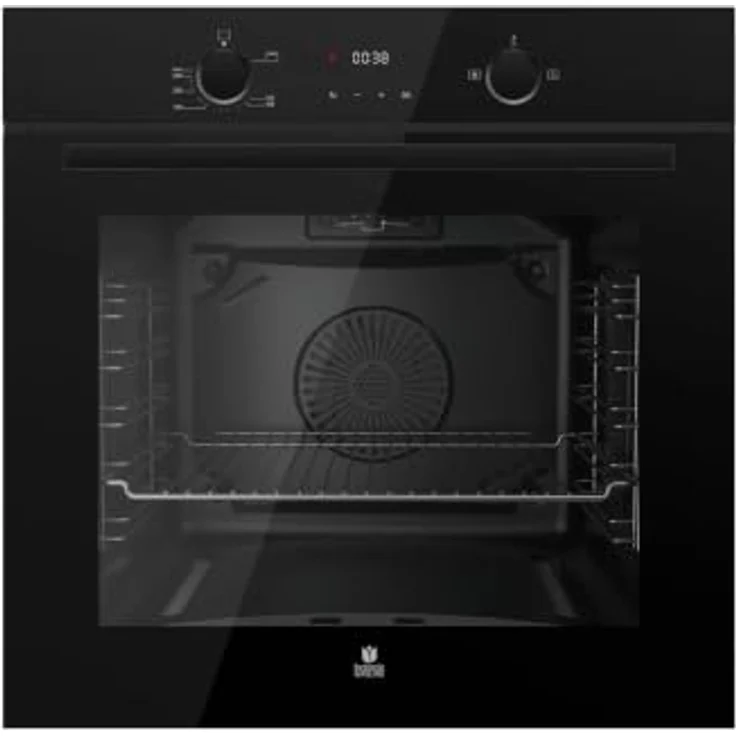 Gasline GB850-FIB + GAE60HY, Gas Einbauherdset 60cm Hybrid mit 69L Umluft-Backofen, 2 Gasbrenner und 2 Elektro-Kochzonen auf schwarzer Glaskeramik – Bild 2