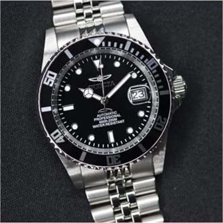 Invicta Pro Diver 29178, Edelstahl Herren Automatikuhr 42mm mit schwarzem Zifferblatt, 20 bar wasserdicht – Bild 5