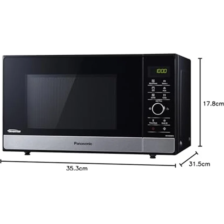 Panasonic Mikrowelle mit Grill, Schwarz, Standgerät, 23 Liter Garraum, 1000 Watt, S0408483 – Bild 5