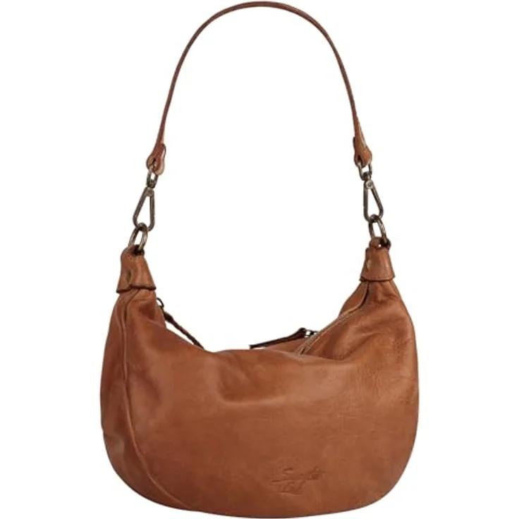 Samantha Look Umhängetasche, echt Leder, Made in Italy, 21 cm x 28 cm x 8 cm, abnehmbarer Henkel, verstellbarer Schultergurt, Smartphonefach bis 6,7 Zoll – Bild 3
