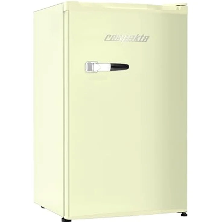 Respekta Kühlschrank Rico KG83-52, freistehender Retrokühlschrank mit Kältefach, 92 Liter, Creme, 39 dB, LED-Beleuchtung, inkl. Flaschenöffner – Bild 6