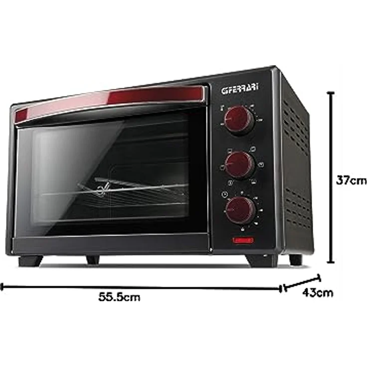 G3 Ferrari Mini-Elektrobackofen G10132, 28 l, Kleinbackofen, Schwarz – Bild 7