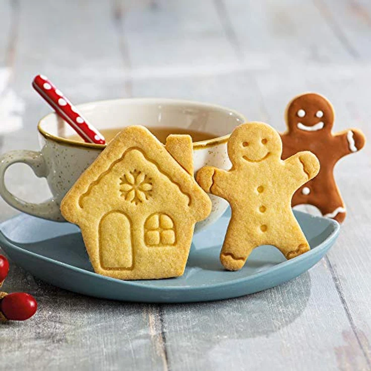 DECORA 0255094 AUSSTECHER AUS KUNSTSTOFF GINGERBREAD MAN & HOUSE 2-TLG. – Bild 4