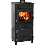 Wamsler Werkstattofen WO 109-8F OA, Heizkörper, Schwarz - Robuster Stahl und Gusseisen, ausschamottierter Feuerraum, 8 kW Wärmeleistung