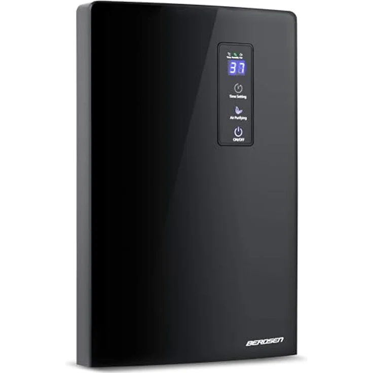 Berdsen Luftentfeuchter BR-20B, elektrischer Wäschetrockner und Luftreiniger mit Display, Schwarz, für Räume bis 30 m² – Bild 3