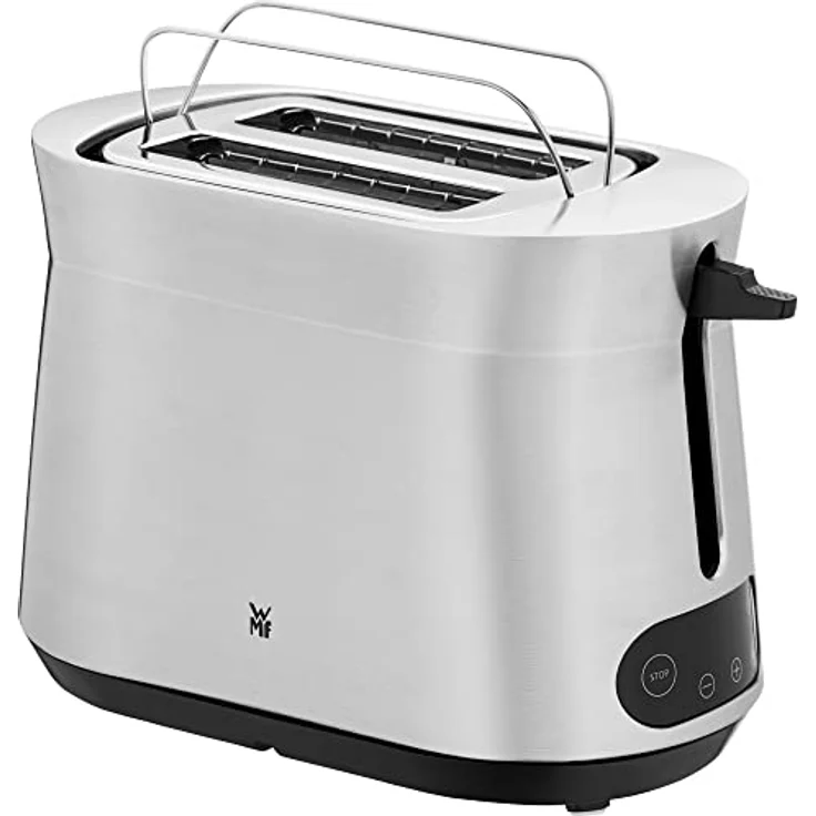 WMF 0414200011 Kineo 2-Schlitz-Toaster, 980 Watt, inkl. Brötchenaufsatz, Krümelschublade, LED-Display, Röstgradelektronik, silber – Bild 3