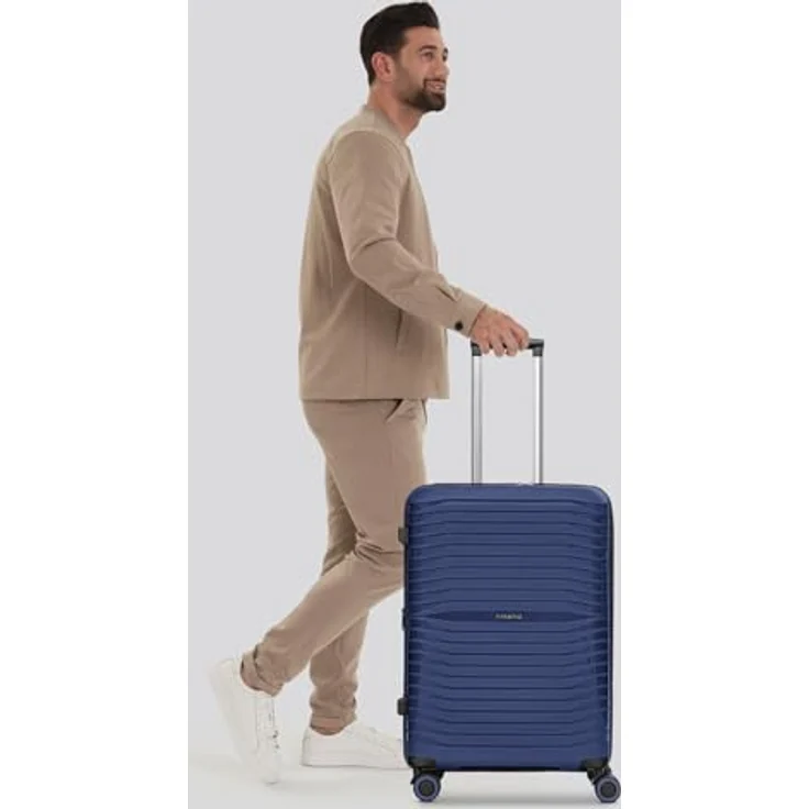 Stratic Hartschalen-Trolley Shine, 4 Rollen, robuster Polypropylen-Koffer mit Dehnfalte und TSA-Schloss – Bild 6