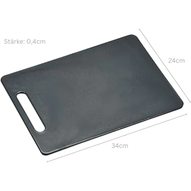 Kesper Schneidebrett aus PE-Kunststoff in grau, 34 x 24 x 0.6 cm – Bild 3