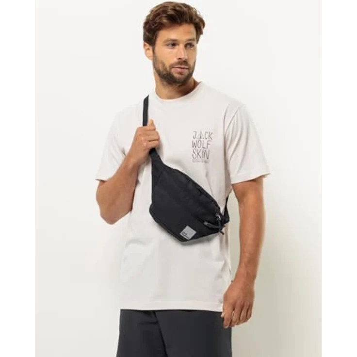 Jack Wolfskin Gürteltasche Konya Hipbag Black, recycelte Materialien, PFC-frei – Bild 3
