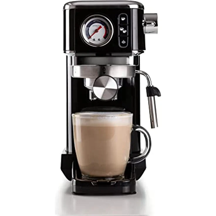 Ariete 1381 Kaffeemaschine, 1300 W, 15 bar Druck, 1,1 l, kompatibel mit ESE-Pads und gemahlenem Kaffee, schwarz, mit integriertem Milchsystem für Cappuccino – Bild 3