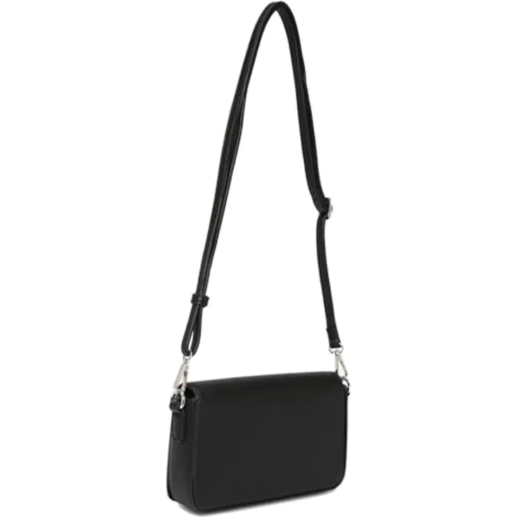L.Credi Jane Umhängetasche 21 cm, Schwarz, praktische Handtasche mit ausreichend Stauraum für Wertsachen – Bild 4