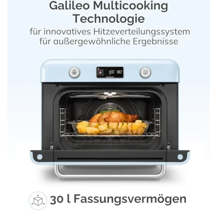 Smeg Multiofen SMEG Kombi-Tisch-Dampfbackofen Pastellgrün COF01PGEU, 33 Automatikprogramme & Dampfgarfunktion – Bild 3