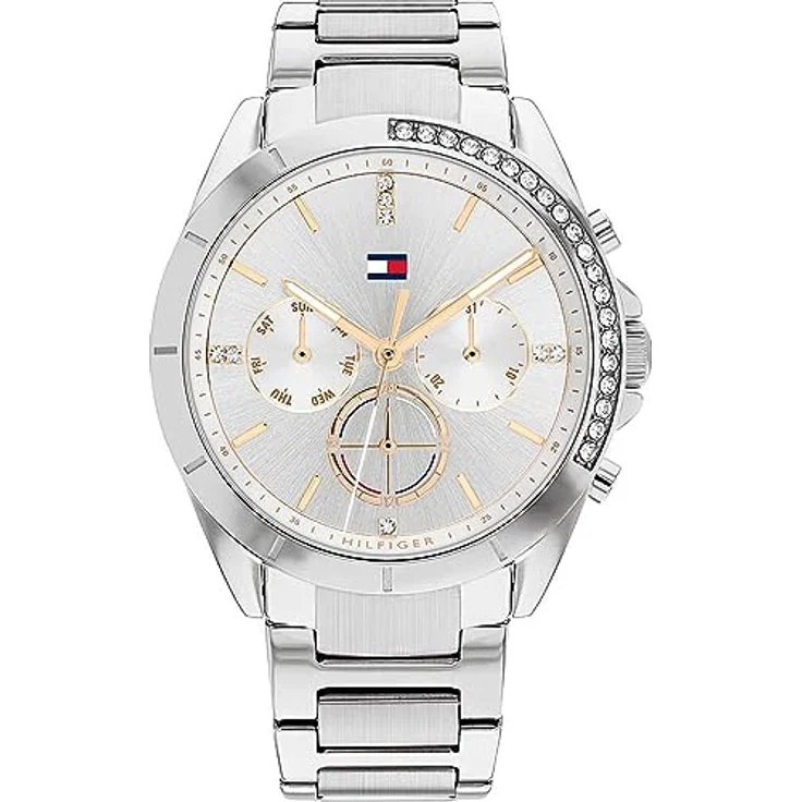 Tommy Hilfiger Multi Zifferblatt Quarz Uhr für Damen mit Silbernes Edelstahlarmband - 1782384 – Bild 1