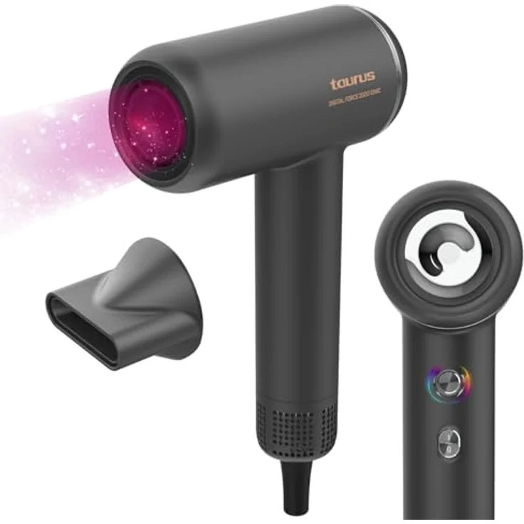 Taurus Digital Force 2000 Ionic Haartrockner | 1800 W Leistung | Ionisch gegen Frizz | Leicht – Bild 1
