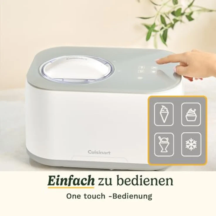 Cuisinart FreezeEase Eismaschine, Selbstkühlend mit 3 Voreinstellungen für Eiscreme, Sorbet und Frozen Joghurt, 950 ml Kapazität, kein Vorkühlen nötig, Kühlhaltefunktion, fertig in 40 Minuten – Bild 5