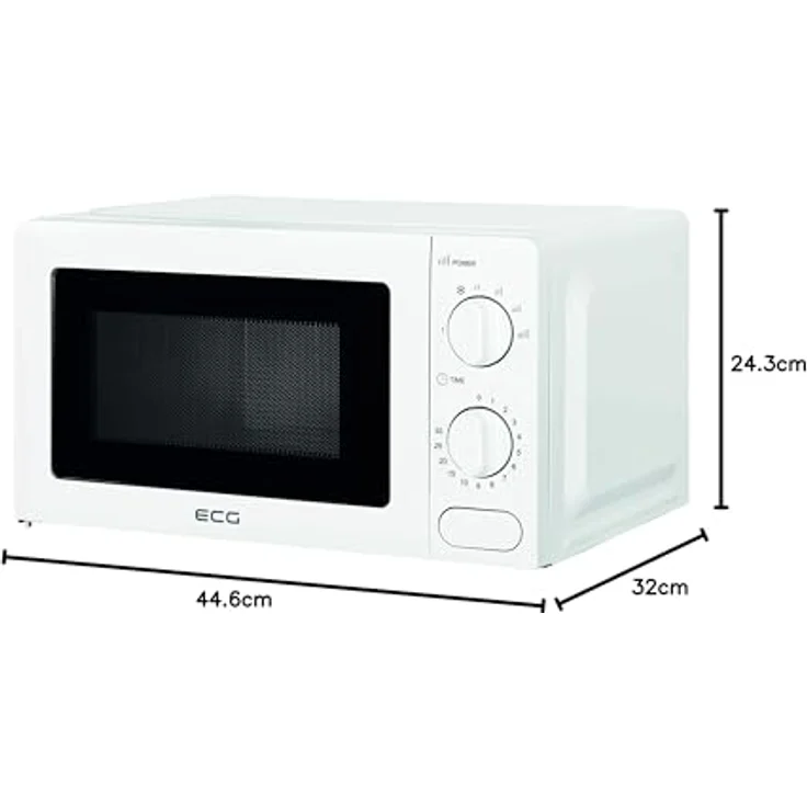 ECG Mikrowelle 1771 WE, Standgerät, 700 Watt, 17 Liter Garraum, weiß – Bild 6