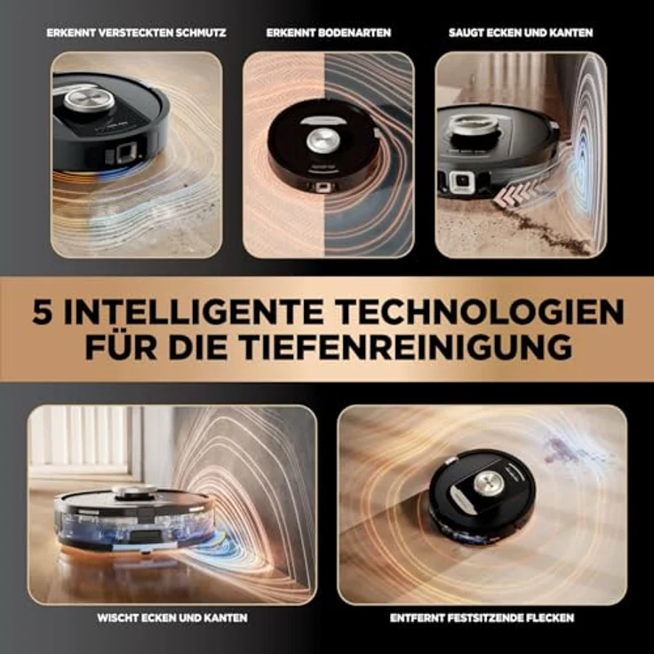 Shark PowerDetect 2-in-1 Saug- und Wischroboter, NeverTouch Pro 60 Tage selbstentleerend, 3D & LiDAR-Navigation, NeverStuck, WLAN/App/Alexa, Schwarz – Bild 2