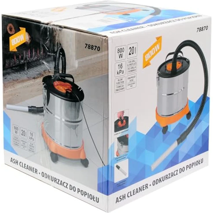VOREL STHOR 78870 Aschesauger 800W 20L mit integrierter Blasfunktion, leichtem Design und hoher Saugleistung – Bild 6