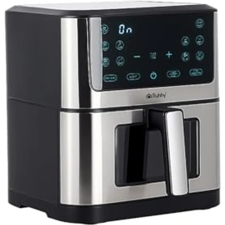 RUHHY Heißluftfritteuse 8L XXL mit Antihaftbeschichtung, Frittieren ohne Öl, Touchscreen mit 10 Programmen, gesundes Kochen für Familie – Bild 5