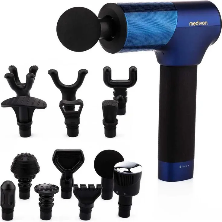 Medivon ElitPulse, Massagegerät mit Perkussions- und Vibrationsmassage, gezielte Cellulitemassage, blau