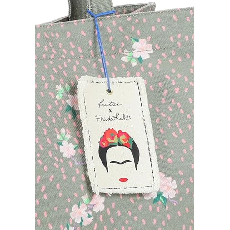 Fritzi aus Preußen Fritzi x Frida Kahlo Easy01 Limited Shopper Tasche, 46.5 cm, grau, 100% Baumwolle – Bild 8