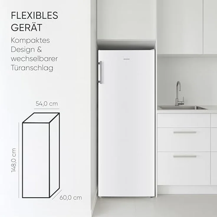 SEVERIN GS 8868 Gefrierschrank No Frost, 161 Liter, Energieeffizienzklasse C, elektronische Steuerung, schnellgefrierfunktion – Bild 8