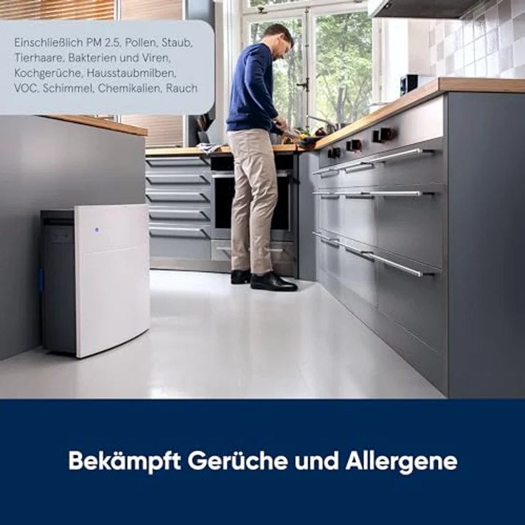 Blueair Classic 205 Luftreiniger mit SmokeStop Filter, bis 26 m², CADR 340 m³-h, WLAN – Bild 5