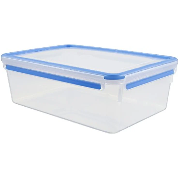 Emsa 508547 Rechteckige Frischhaltedose mit Deckel, 5.5 Liter, Transparent-Blau, Clip & Close – Bild 2
