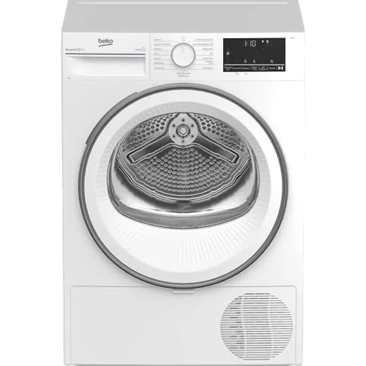 Beko B3T41239A Wäschetrockner, 7 kg Wärmepumpentrockner mit SteamCure Dampffunktion, 15 Programmen, Knitterschutz und AquaWave Schontrommel, Weiß