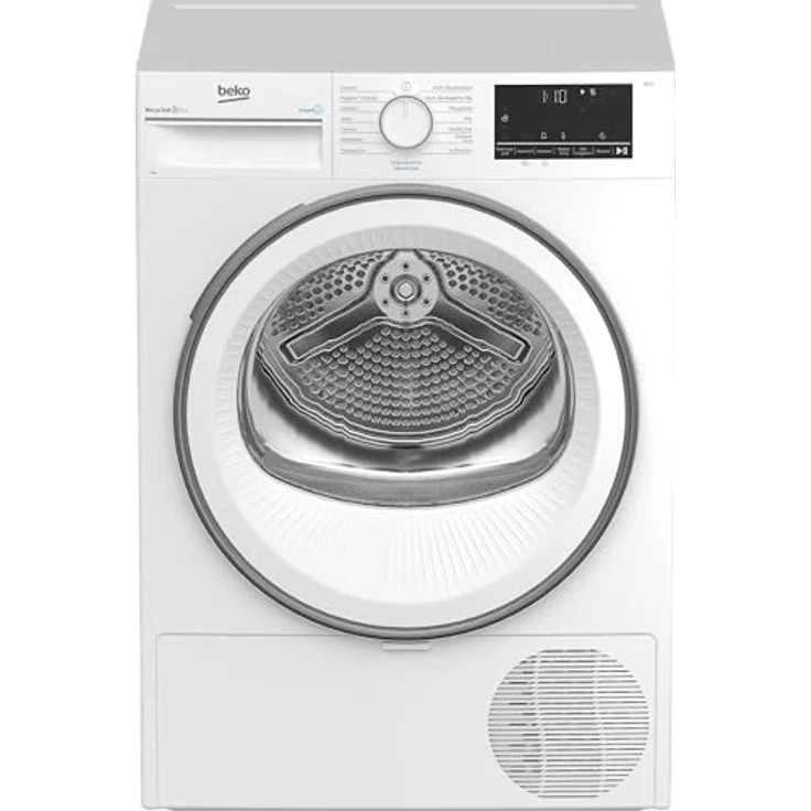 Beko B3T41239A Wäschetrockner, 7 kg Wärmepumpentrockner mit SteamCure Dampffunktion, 15 Programmen, Knitterschutz und AquaWave Schontrommel, Weiß – Bild 1