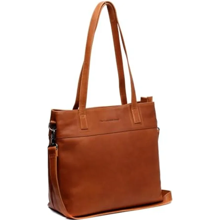 The Chesterfield Brand Nola Shopper, 30 cm, aus gewachstem Rindleder im Vintage-Look, schwarz