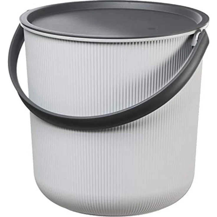 plast team Aufbewahrungseimer AKITA, 53 Liter, wolkengrau – Bild 2