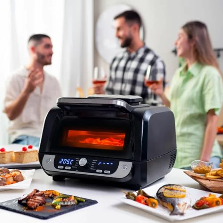 InnovaGoods Air Fryer Fryinn 12-in-1, Ölfreie Fritteuse mit Grill, 3400 W, Schwarz, 6 L – Bild 5