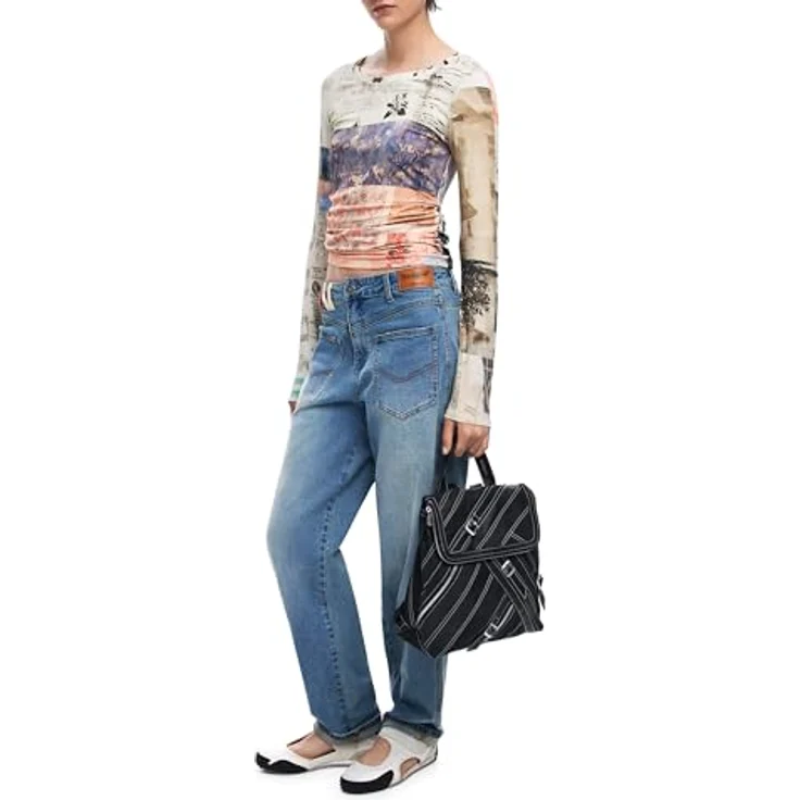Desigual Fibonacci Hampton City Rucksack, 32 cm, schwarz, 100% Kunstleder, kompakte Form – Bild 3