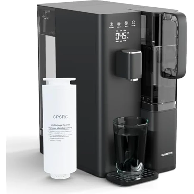 Klarstein VitalPour Osmoseanlage - 5-Stufen Umkehrosmosefiltration, Heißwasser in 3 Sek., 5L Tank & 1,5L Krug, 5 Temperaturstufen, Touch-Display, Kindersicherung, Einfacher Einbau – Bild 2