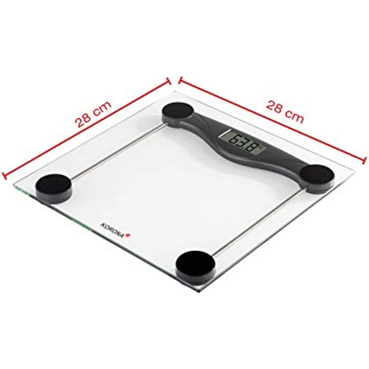 Korona 74540 Olivia Glas-Personenwaage, solide und stabile Bauweise, schwarz, digital 180 kg Tragkraft, 100 Gramm Einteilung – Bild 3