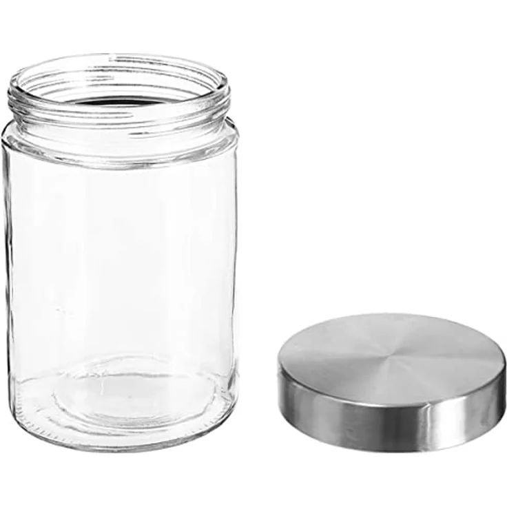 5 five simply smart Einmachglas "nixo", 1,2 l, luftdicht mit Edelstahldeckel, spülmaschinengeeignet, transparent – Bild 2