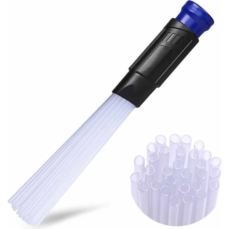 VERK GROUP Autosaugdüse Staubsaugerbürste Fugendüse Reinigungswerkzeuge Schwarz/Blau/Transparent, Universell einsetzbar, inklusive konischem Adapter