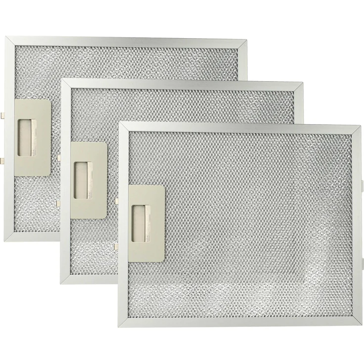 vhbw 3x Metallfettfilter für Dunstabzugshauben, kompatibel mit Electrolux EFC 9408 X, EFC 9404 X, EFC 9412 X, EFC 9412 U - Maße 27,7 x 23 x 0,9 cm, silber