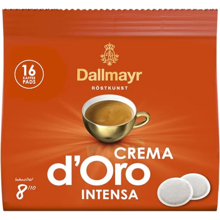 Dallmayr Crema dOro Intensa Kaffeepads, für alle Pad Maschinen, Röstkaffee, 80 Pads, á 7 g – Bild 2