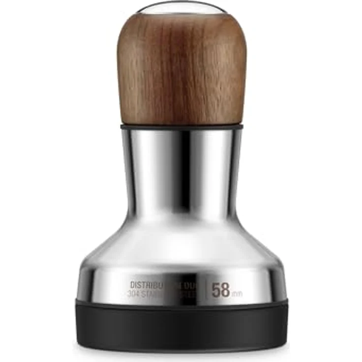 Sage The Distribution Duo 58, Selbstnivellierender Tamper aus Edelstahl und Walnussholz, kompatibel mit 58-mm-Sage-Filtern – Bild 4
