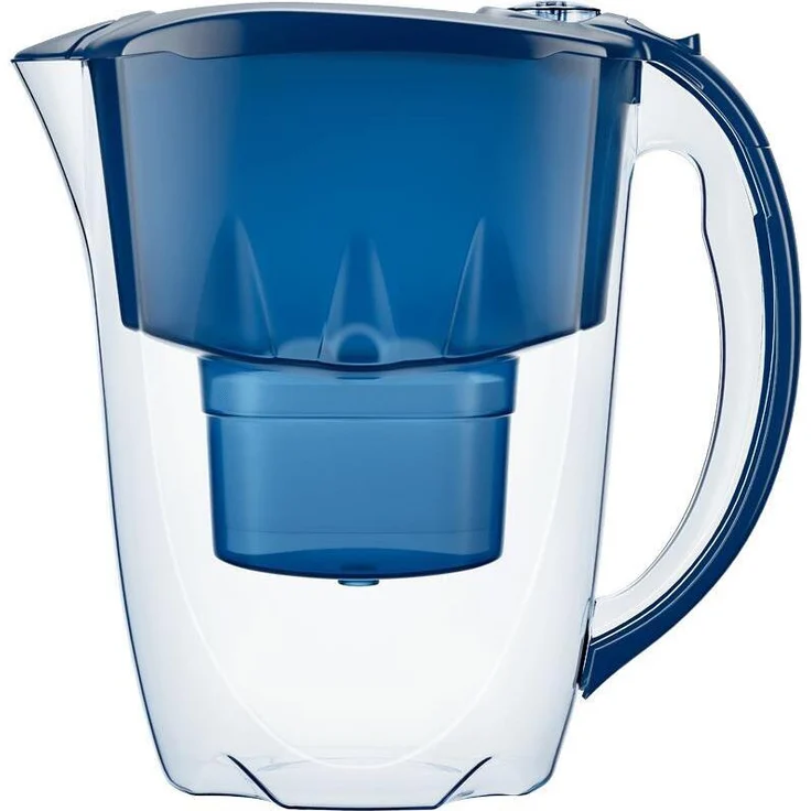 AQUAPHOR AMETHYST, Tischwasserfilter blau, 2,8 L mit 3 x MAXPHOR+ Wasserfilter-Kartusche, reduziert Kalk, Chlor und Schwermetalle, BPA-frei