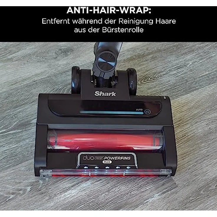 Shark Stratos Kabelloser Staubsauger, Stabsauger, PowerFins Plus, Anti Hair Wrap, Auto IQ, Haustier-, Fugen- & Multi-Oberflächenaufsatz, 120 Minuten Laufzeit (2 Akkus), Anthrazit/Silber, IZ420EUT – Bild 3