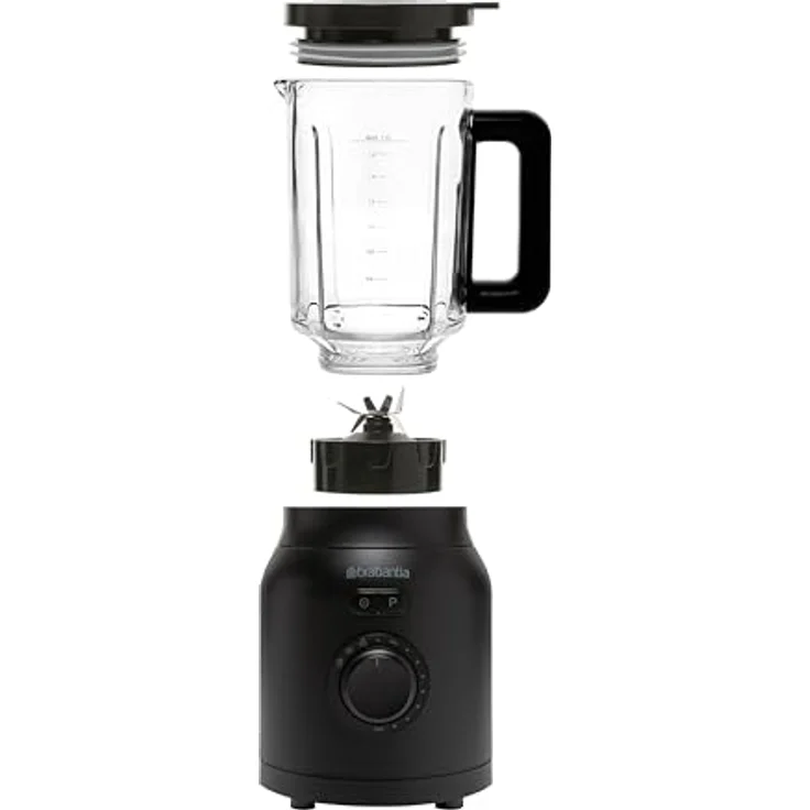 Brabantia Frullatore, Standmixer mit 1200-W-Motor, 1,7 Liter Glasbehälter, Schwarz – Bild 2