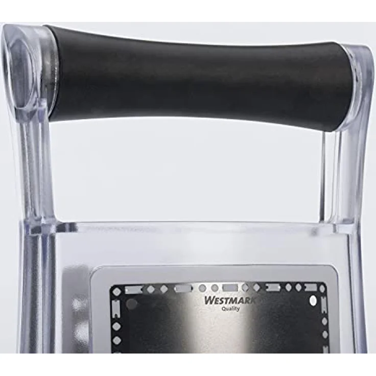 Westmark Turmreibe--hobel mit Auffangbehälter, Höhe: 23,5 cm, Rostfreier Edelstahl-Kunststoff, Technicus-Duo, Silber-Schwarz-Transparent, 14342270 – Bild 5